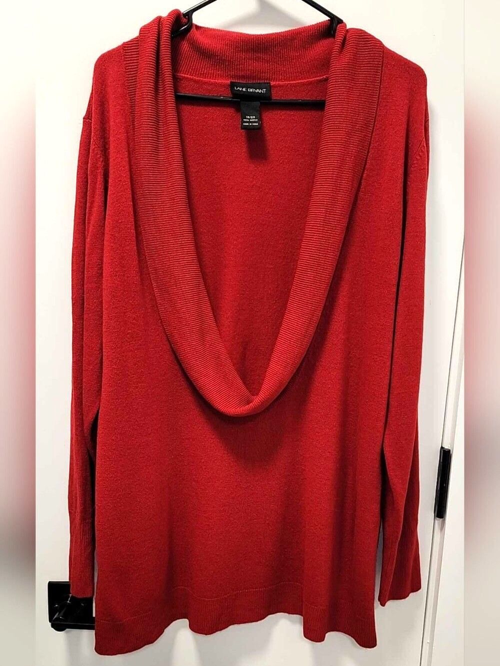 Lane Bryant Red Cowl Neck Sweater Size 18-20